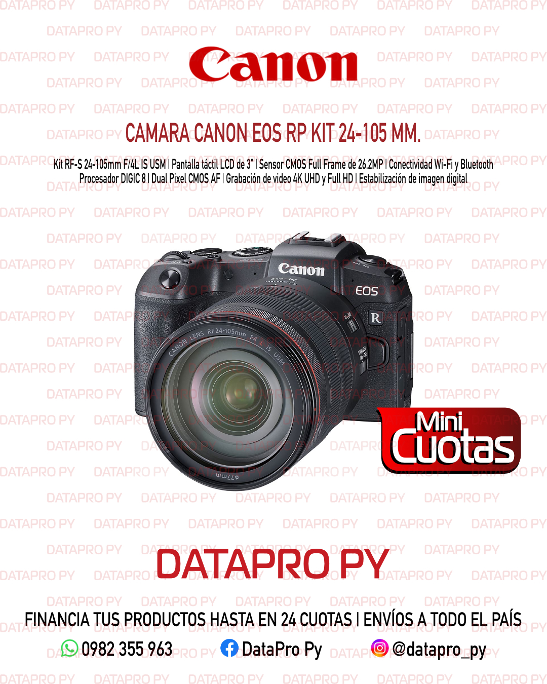 Cámara Canon EOS RP Kit 24-105mm