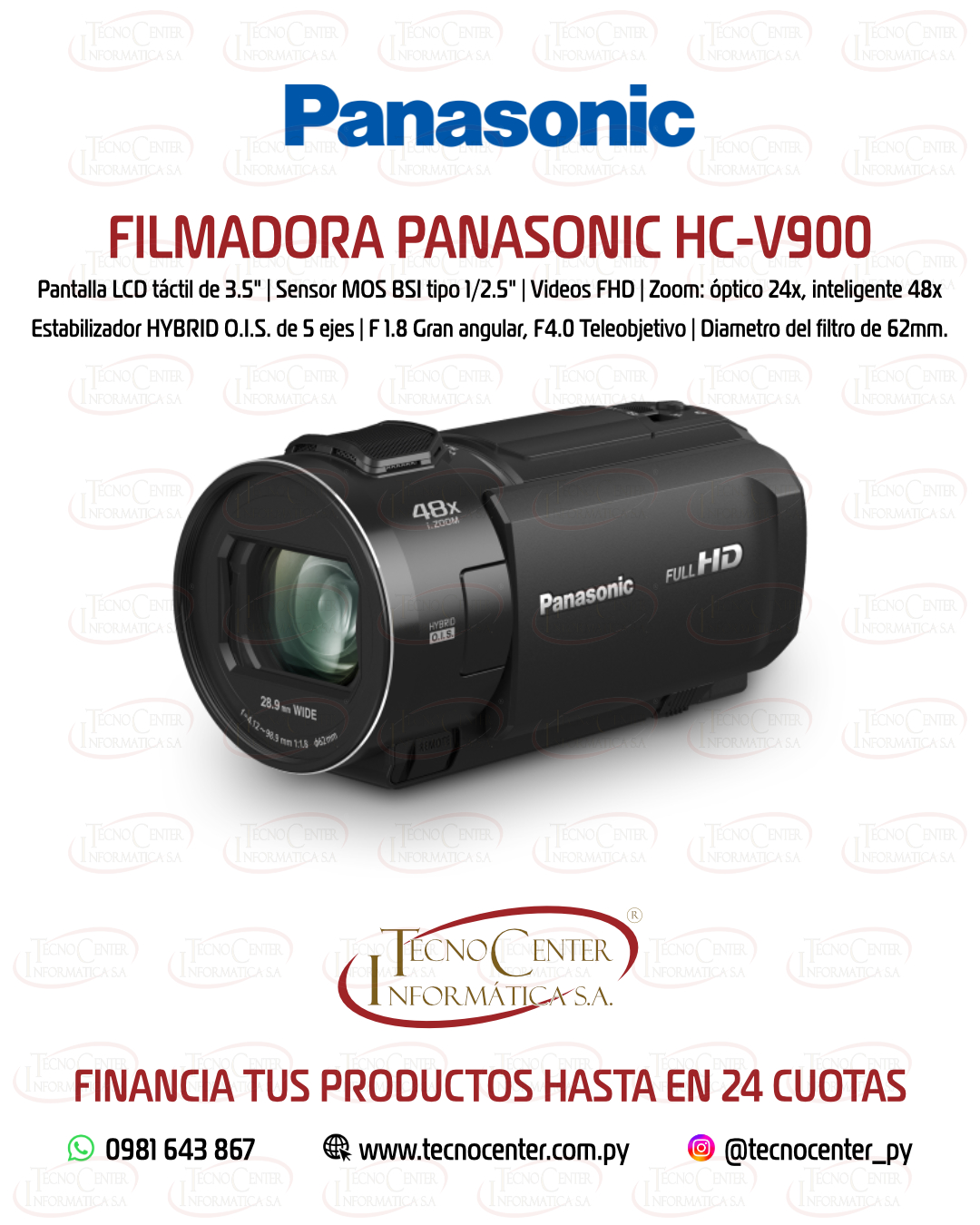 Filmadora Panasonic HC-V900 Full HD