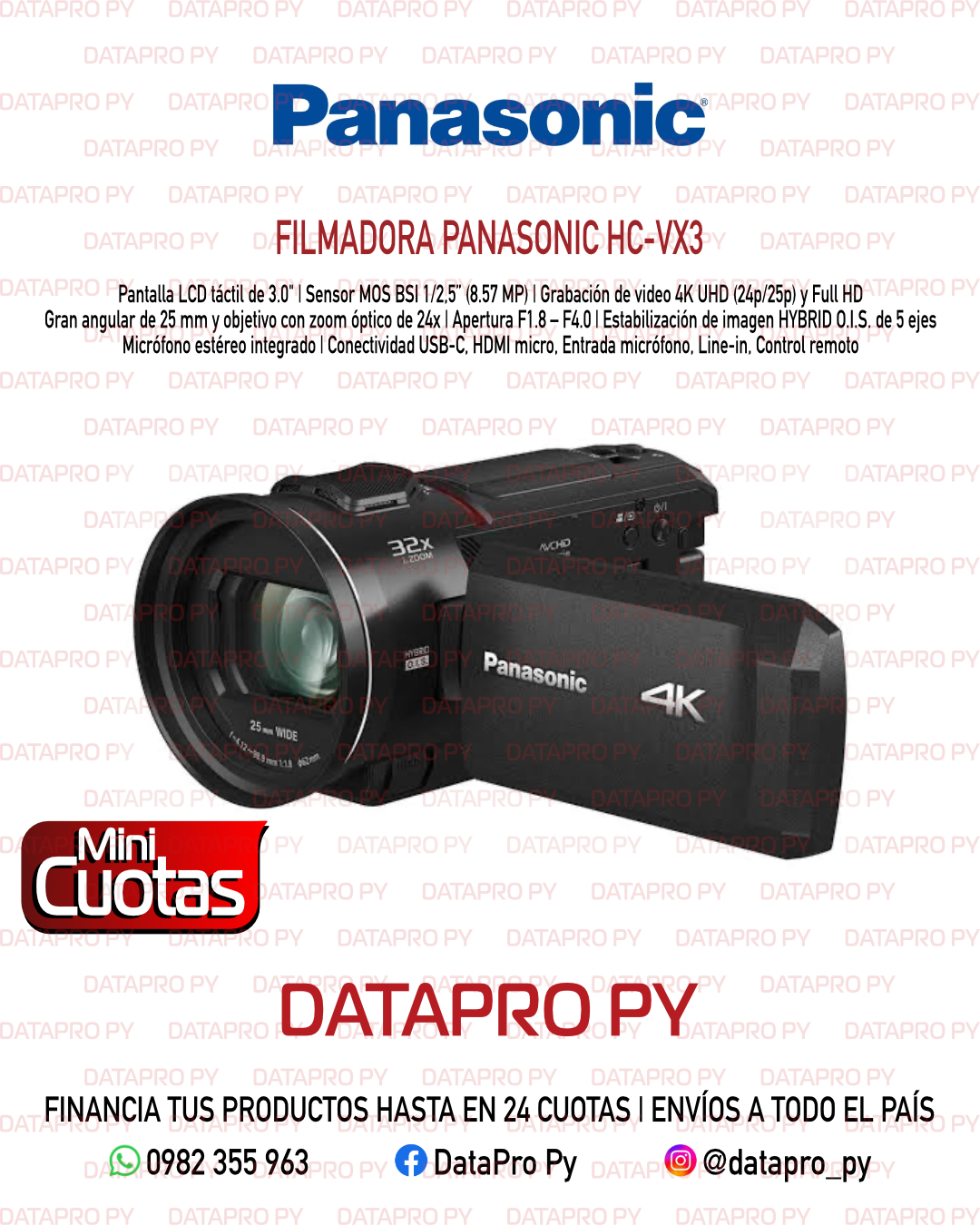 Filmadora Panasonic HC-VX3