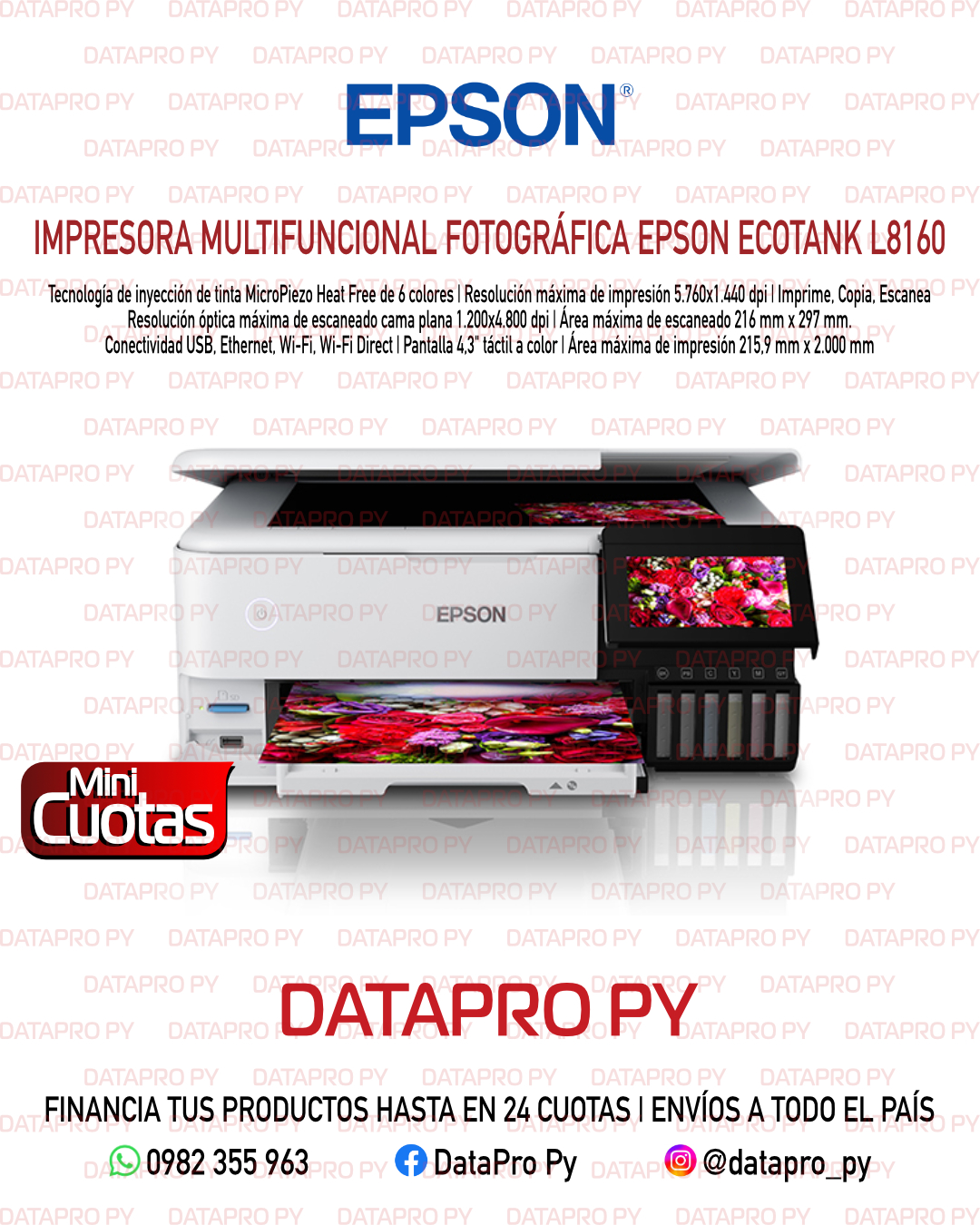 Multifuncional Fotográfica Epson Ecotank L8160