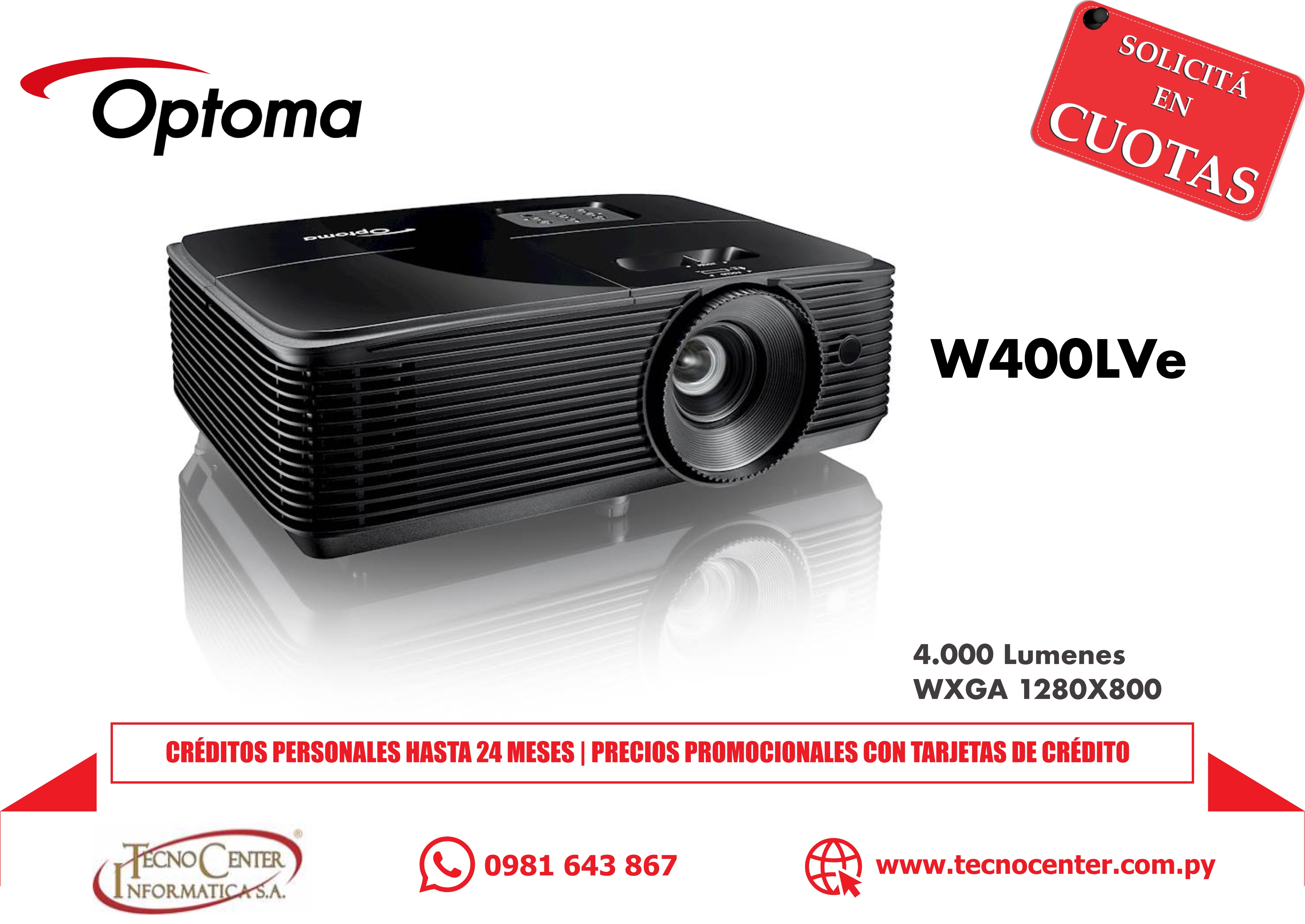 Proyector Optoma W400lve