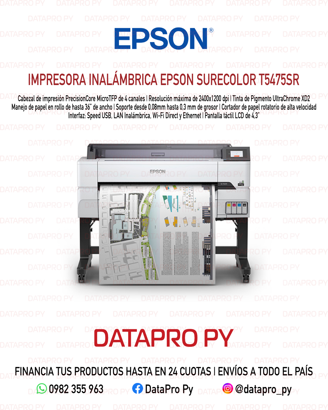 Impresora inalámbrica Epson SureColor T5475SR