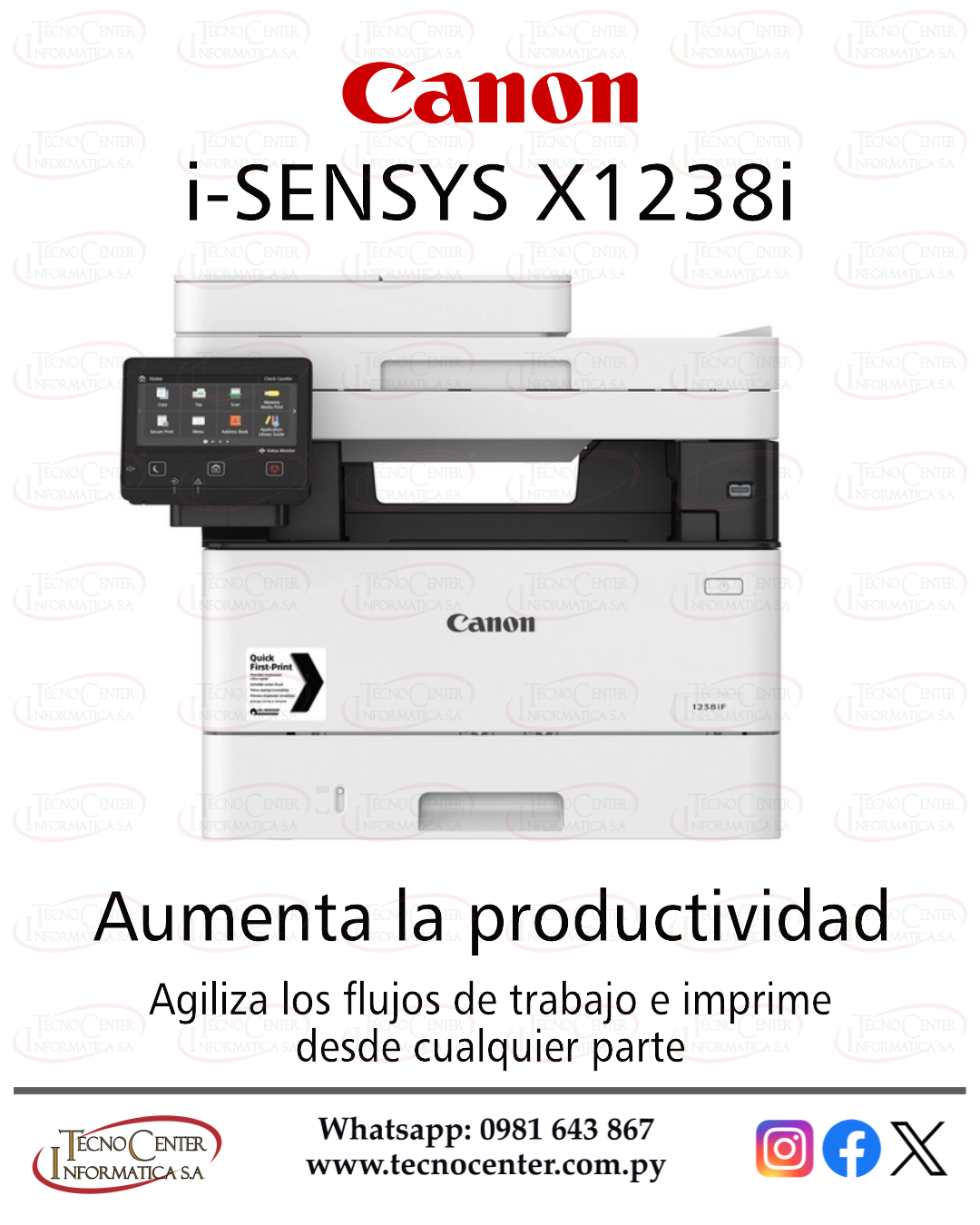 Impresora Multifuncional Canon i-SENSYS X1238i