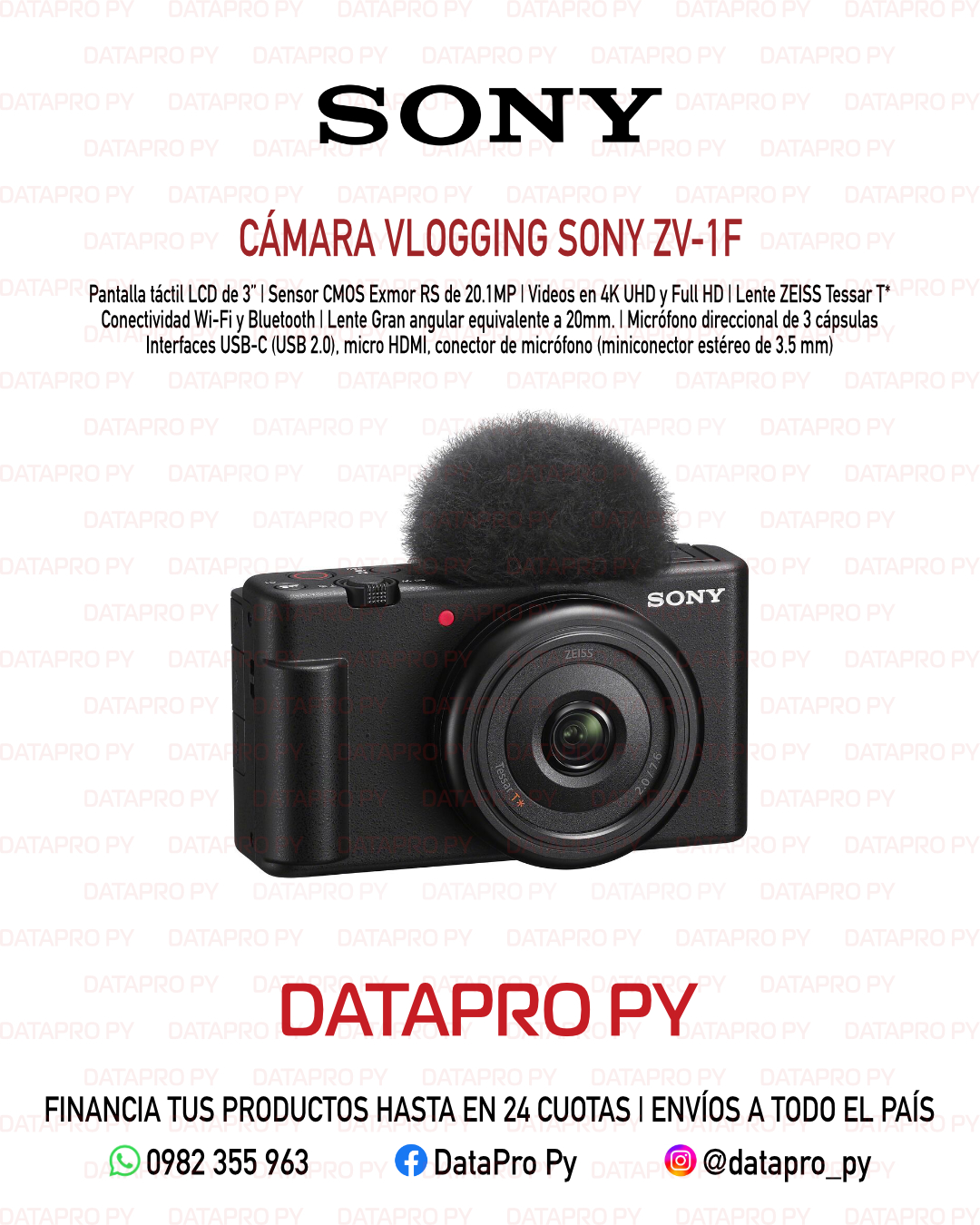 Cámara Vlogging Sony ZV-1F
